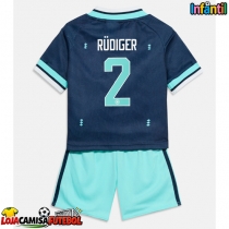 Camisa de Futebol Alemanha Antonio Rudiger #2 Equipamento Secundário Infantil Mundo 2026 Manga Curta (+ Calças curtas)